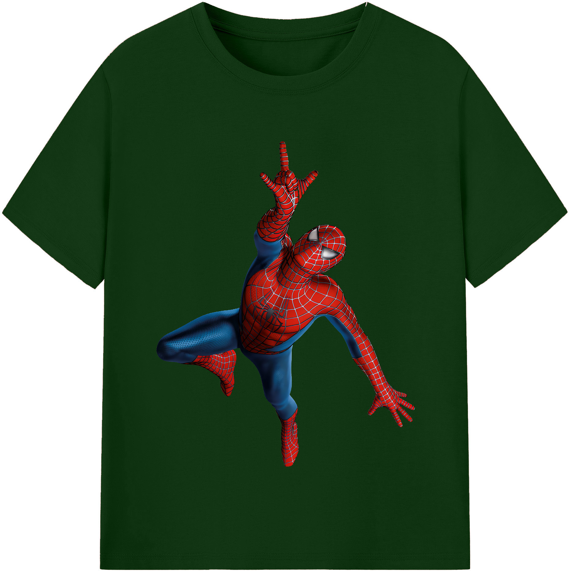 （画像用） Spider Man スパイダーマン 綿100％半袖Tシャツ（フロントプリント）